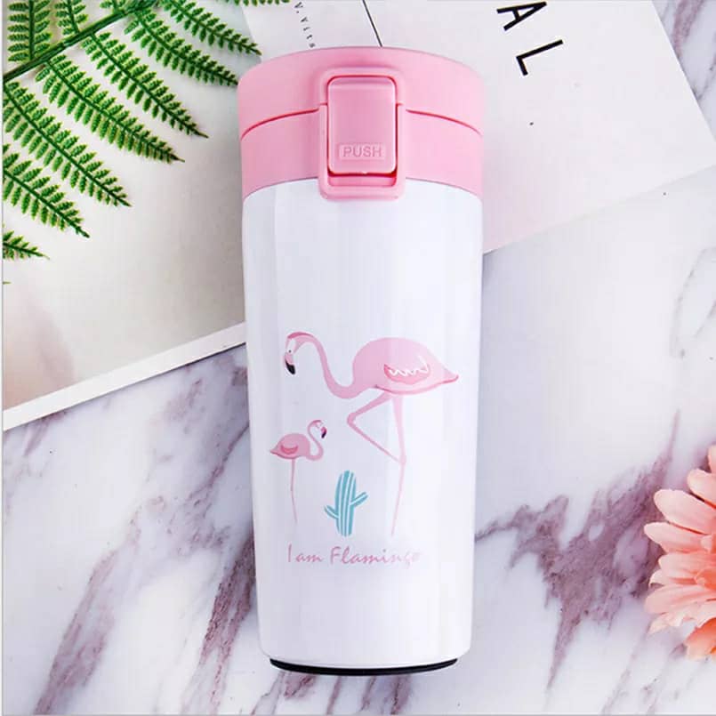 Flamingo Thermos pour tasses à café de 380ML en acier inoxydable — صورة 2