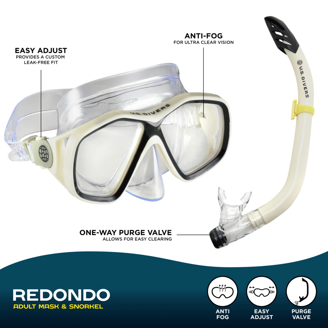Kit de Snorkeling Masque Double Lentille Anti-Buée et Tuba avec Valve de Purge - طقم الغوص المتكامل بعدسات مضادة للضباب والكسر - Camping et Randonnée - صورة 4