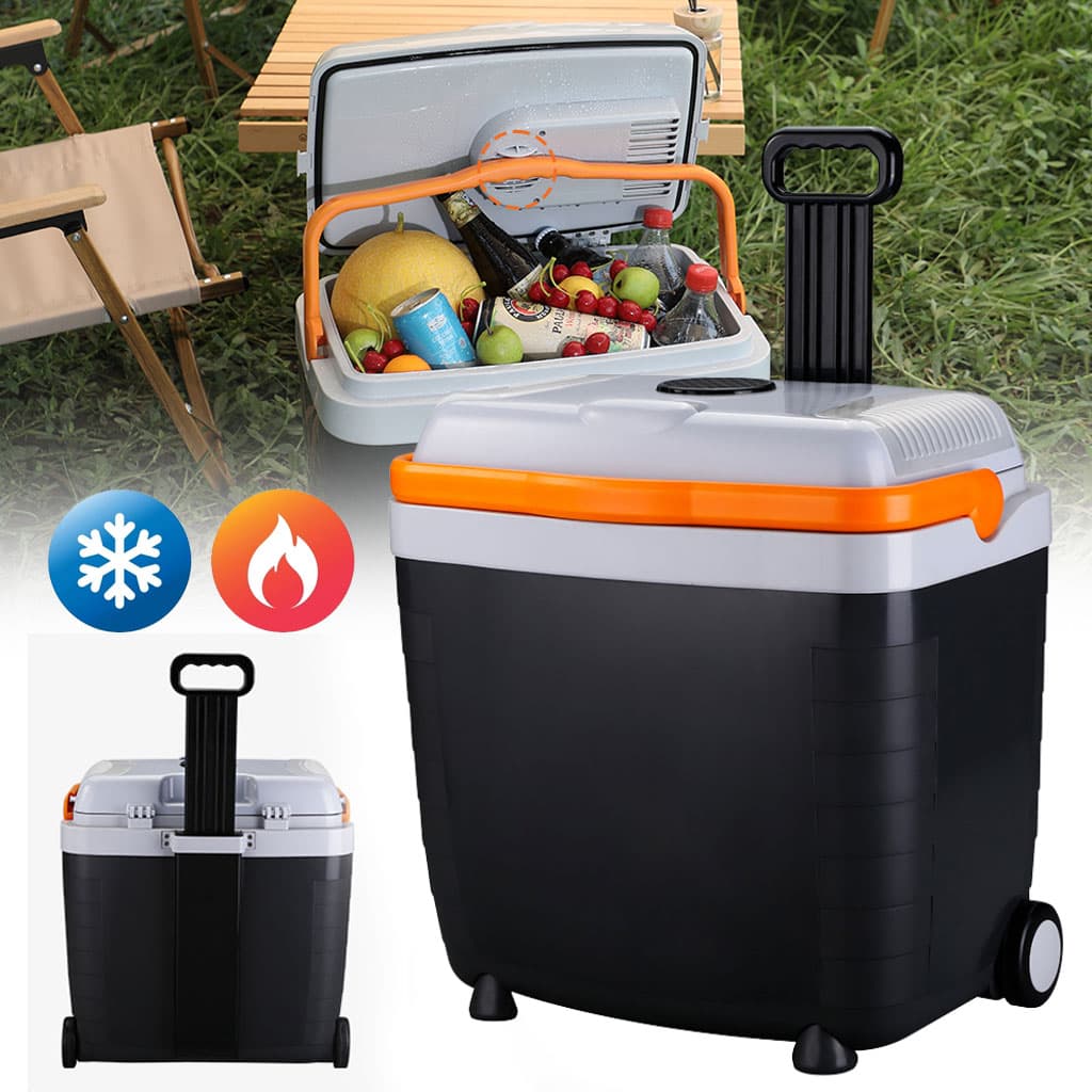 Glacière et Réchauffeur Thermoélectrique Portable 28L avec Roues - ثلاجة وسخان متنقل سعة 28 لتر - Vacance & Loisir - صورة 1