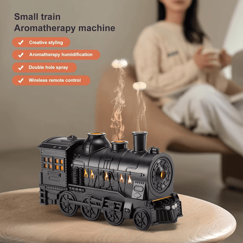 Diffuseur d'Huiles Essentielles en Forme de Train Humidificateur Ultrasonique - موزع روائح بتصميم القطار سعة 300 مل - Décoration - صورة 11