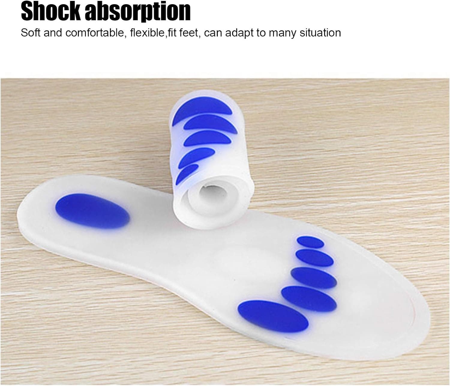 Paire de semelles en silicone souple coussinet complet pour les pieds — صورة 5
