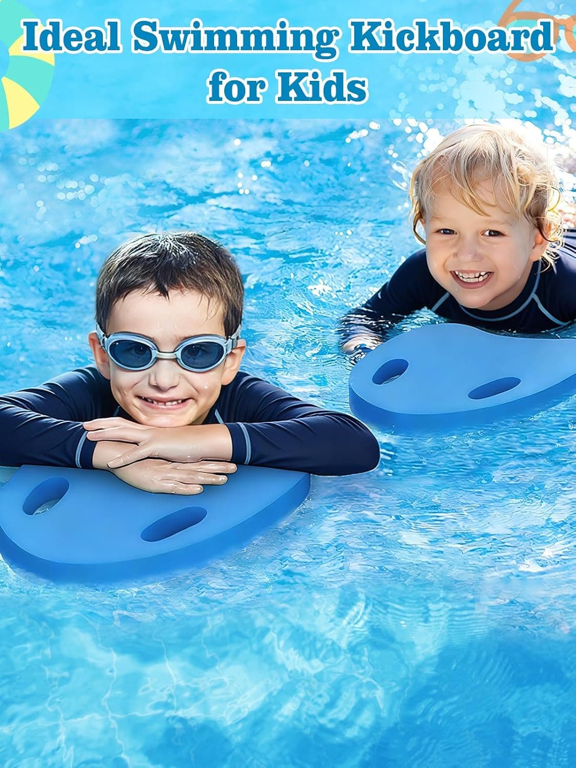 Planche de Natation Kickboard pour Enfants avec Trous de Poignée Ergonomiques - لوح السباحة الإسفنجي للأطفال بمقابض مطورة - Vacance & Loisir - صورة 9