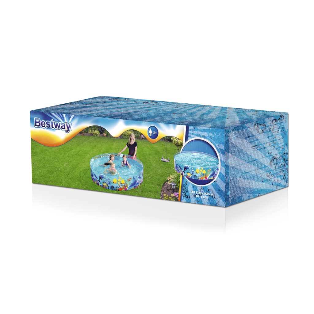 Piscine AquariumRonde en Vinyle et PVC Transparente Pour Enfants 183x38cm#55030 — صورة 5