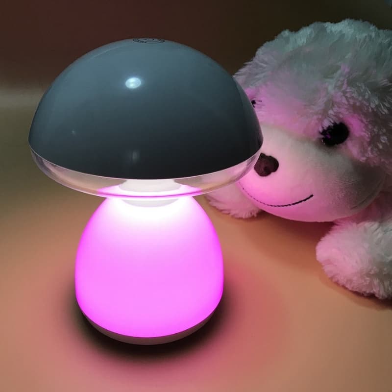Lampe de chevet LED à capteur tactile Champignon à intensité variable RGB — صورة 2