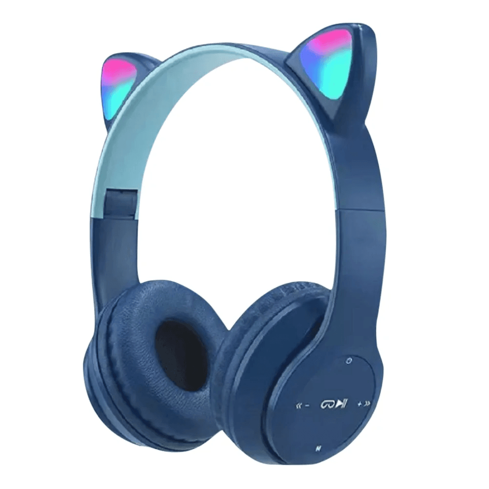 Casque Bluetooth sans fil avec oreilles de chat LED clignotantes P47M — صورة 6