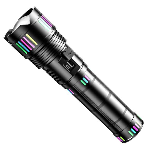 مصباح يدوي تكتيكي قوي | Lampe Torche 2000 Lumens | بطارية 16000mAh — صورة 2