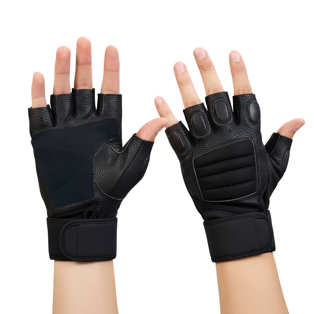 Gants Tactiques Demi Doigts Antidérapant pour Moto V3 — صورة 1