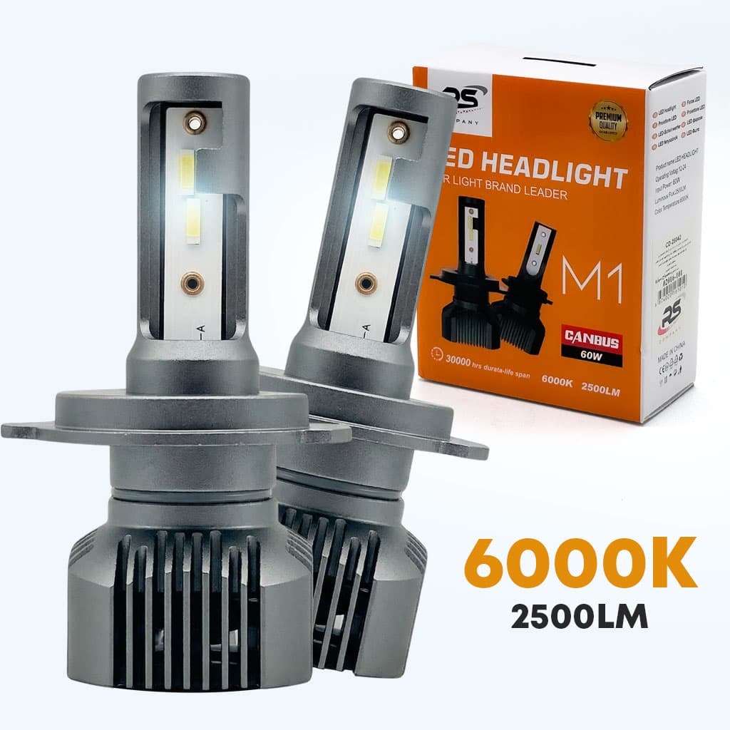 مصابيح أمامية للسيارة | Canabus M1 H4 LED Kit | 6000K 60W — صورة 1