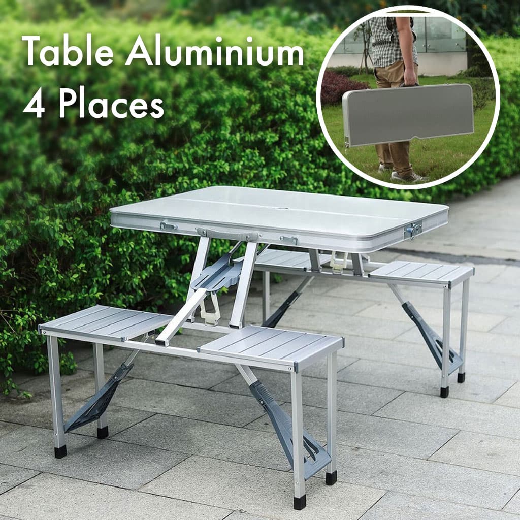 Table Aluminium Pliante 4 Places , Extérieure et Camping — صورة 1