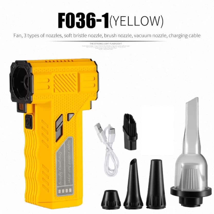 Souffleur Turbo et Aspirateur Portable F036-1 avec Accessoires - منفاخ ومكنسة الهواء التوربينية المحمولة (2 في 1) - Accessoires Auto/Moto - صورة 2