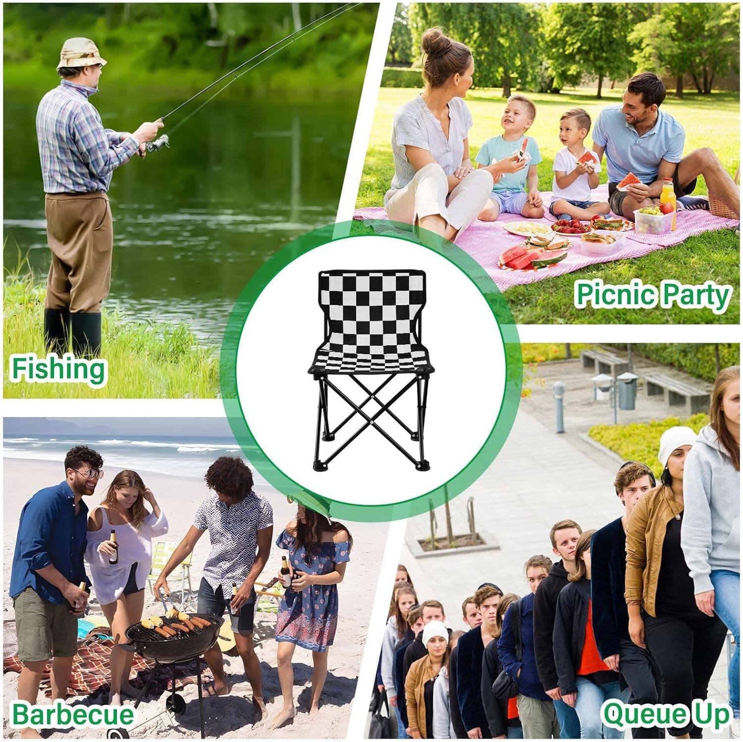 Ensemble de Camping Pliable Table et 2 Chaises Portables - طقم تخييم ونزهات قابل للطي (طاولة + كرسيين) - Camping et Randonnée - صورة 2