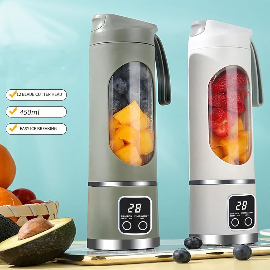 Blender à jus portables rechargeable, tasses de presse-agrumes multifonctionnelles — صورة 3