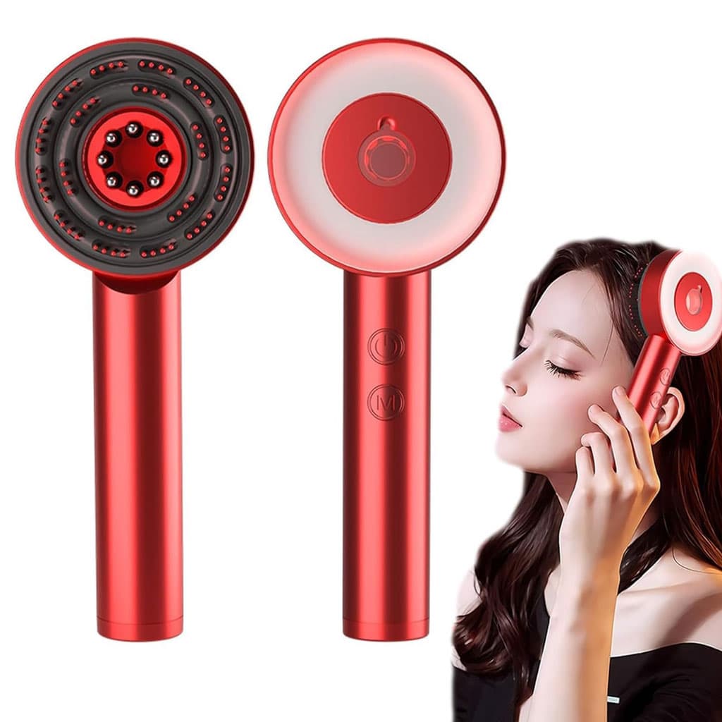 Brosse de massage électrique et applicateur d’huile pour cuir chevelu – فرشاة العناية بفروة الرأس — صورة 1