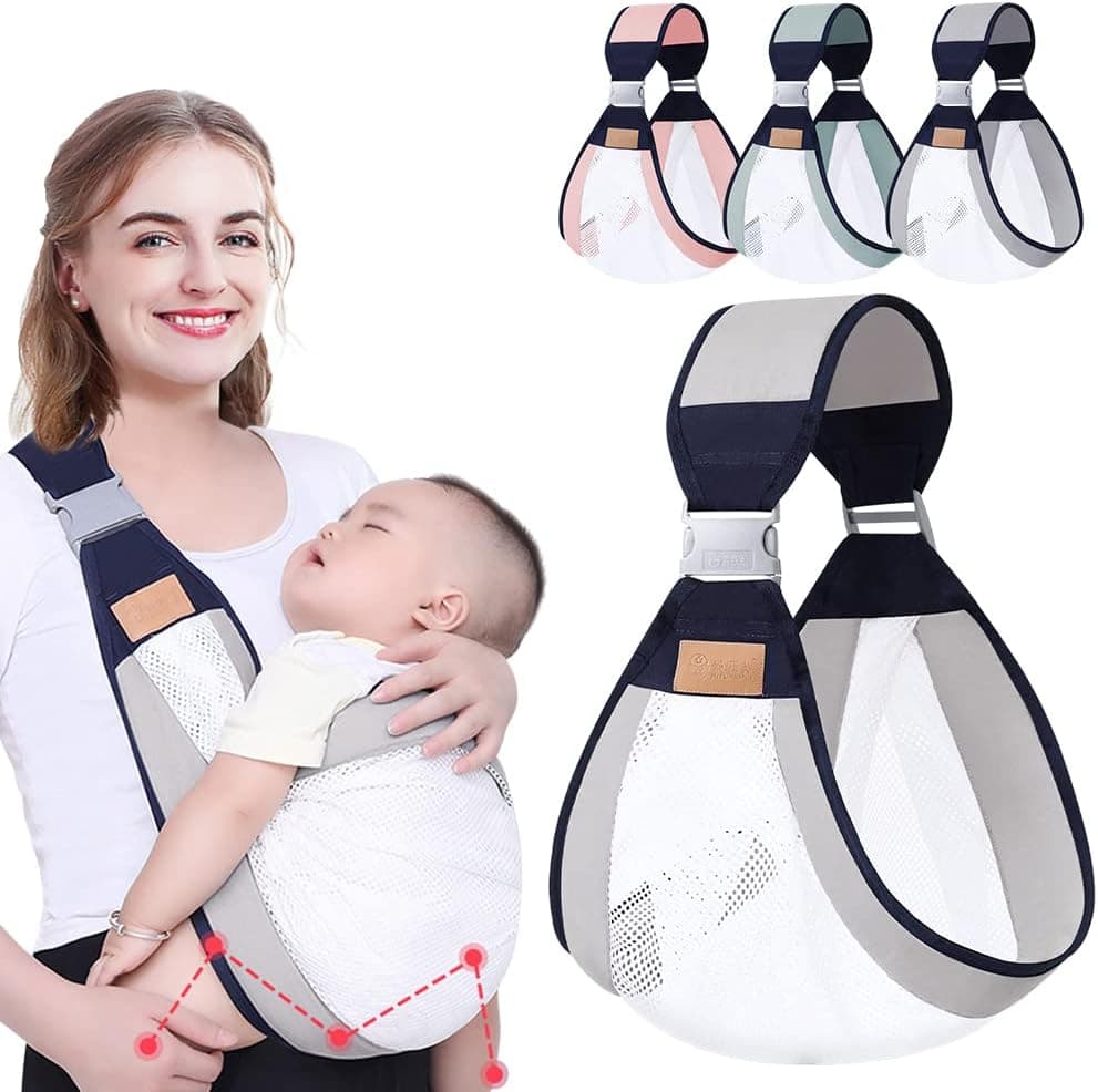 Écharpe à double usage pour nouveau-né 0-36M en tissu maillé — صورة 5
