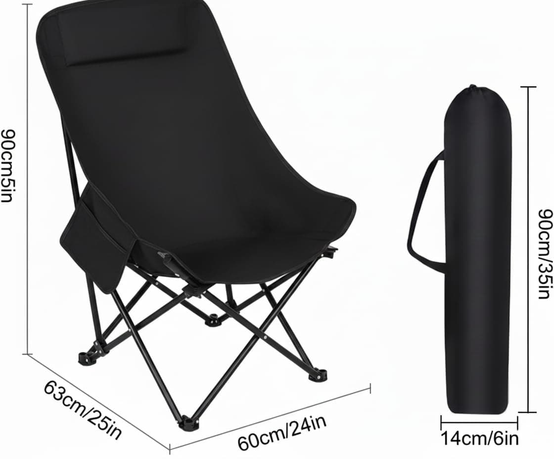 Chaise de Camping Pliante avec Dossier Réglable - كرسي تخييم بظهر عالي مريح قابل لتمديد - Vacance & Loisir - صورة 14