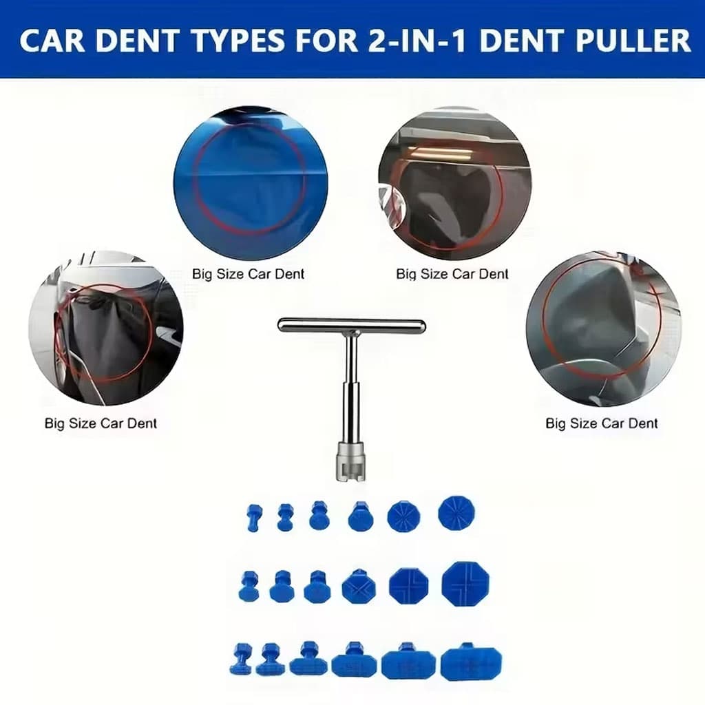 Outil De Débosselage Sans Peinture Carrosserie 19Pcs – طقم إصلاح هيكل السيارة بدون طلاء — صورة 5