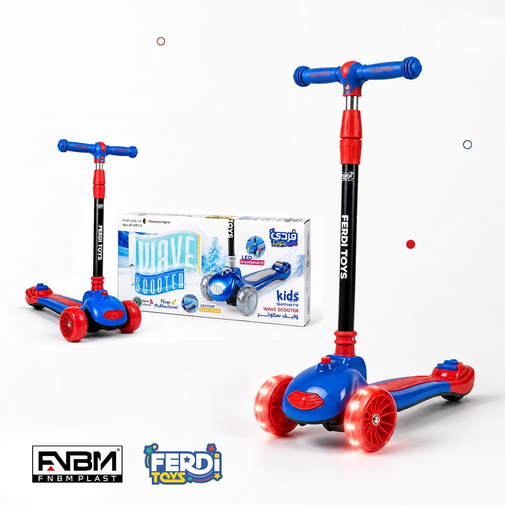 Trottinette Wave Ferdi Toys pour Enfants Hauteur Réglable - سكوتر أطفال بإضاءة وموسيقى - Jouet & Gaming - صورة 1