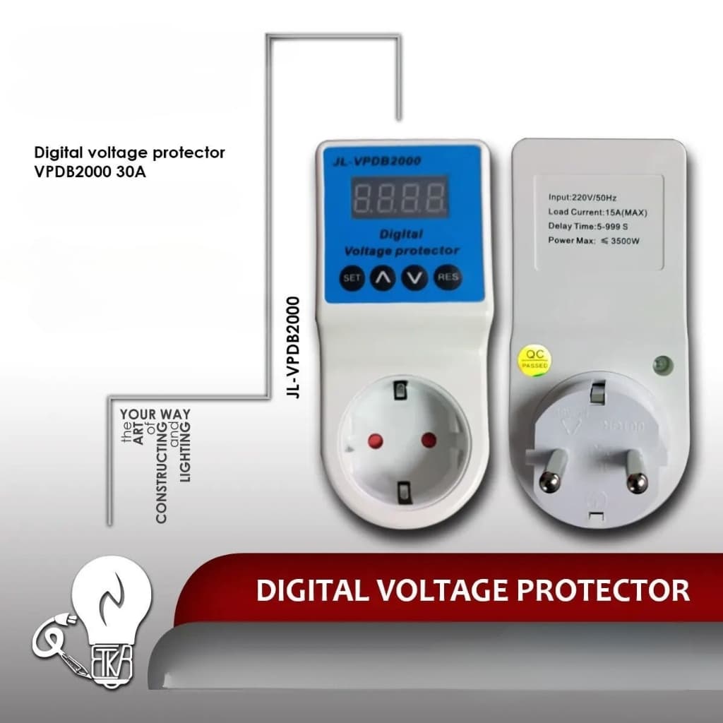 Prise Stabilisateur contre les basses et hautes tensions dans le réseau électrique 30 A - JL-VPDB2000 - — صورة 2