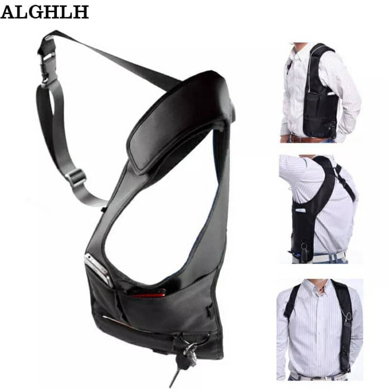 Sacoche sous-bras Anti-vol Multi-Poche Design Élégant Pour Voyage Quotidien