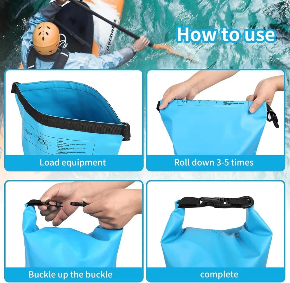 Sac Étanche Ocean Pack Dry Bag 15L Haute Résistance avec Double Bretelles - حقيبة مقاومة للماء بالكامل بسعة 15 لتر - Vacance & Loisir - صورة 2