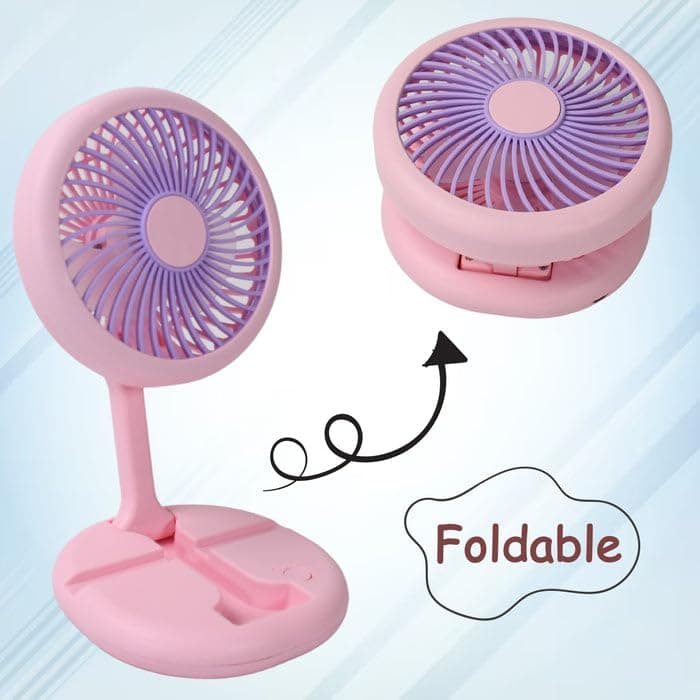مروحة قابلة للطي مع حامل هاتف | Ventilateur Pliable Rechargeable | مكتب ويد — صورة 4