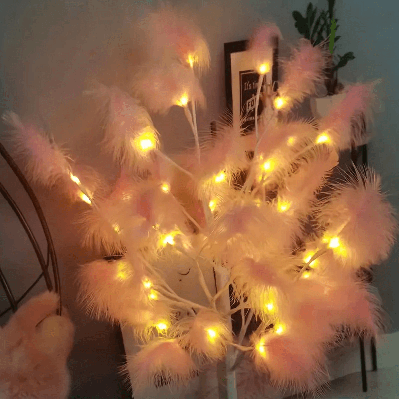 Lampe a chevet en forme D’Arbre Lumineux 45cm / 220V- Rose - Décoration - صورة 2