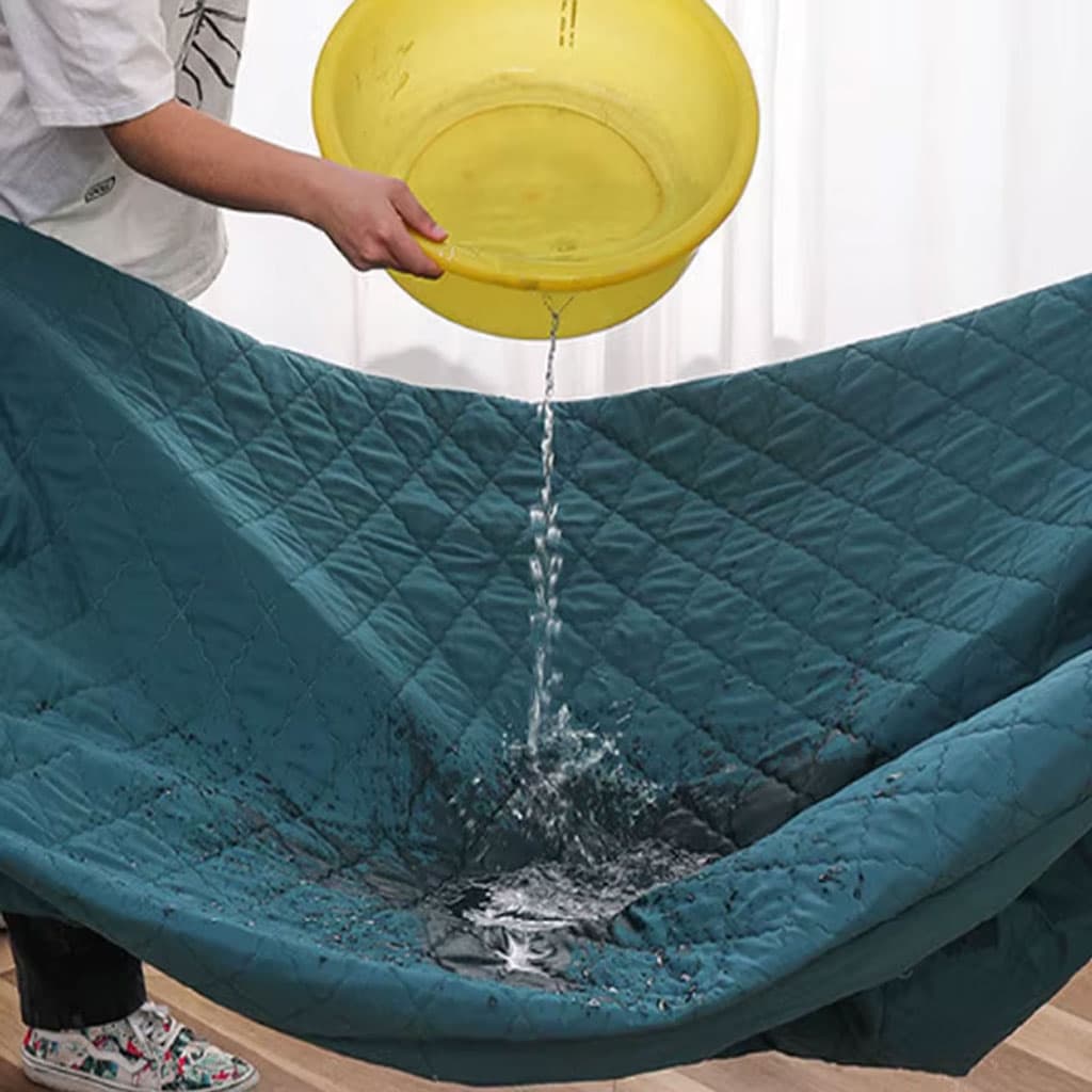Ensemble 3Pcs Couvre-lit imperméable 2 Places Avec 2 Couvre Oreillers épais — صورة 2