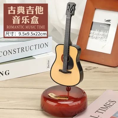 Mini instrument de musique rétro GUITARE, boîte à musique Décoration — صورة 2