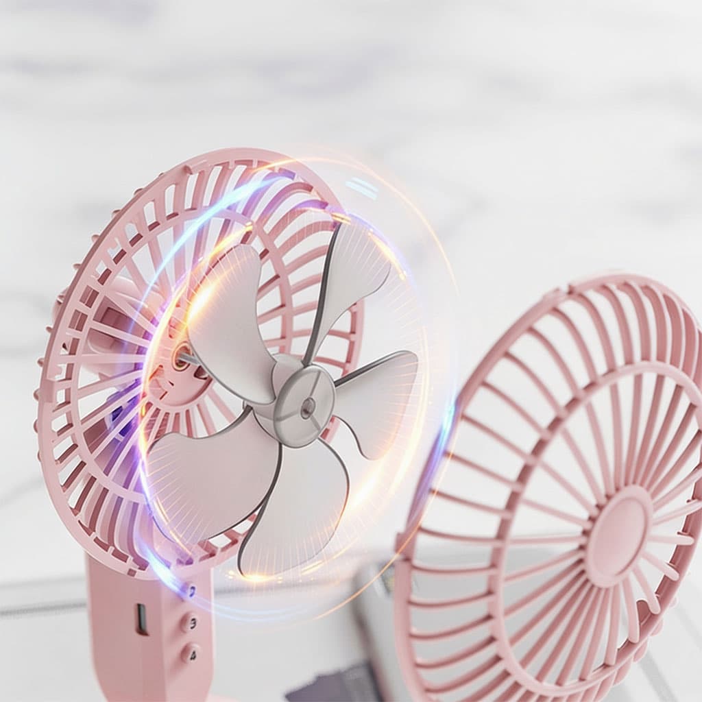 Mini Ventilateur de Bureau Portable USB - Ultra-Silencieux avec Batterie 1200mAh - مروحة المكتب اللاسلكية والمحمولة فائقة الهدوء بـ 3 سرعات - Produits de saison - صورة 6