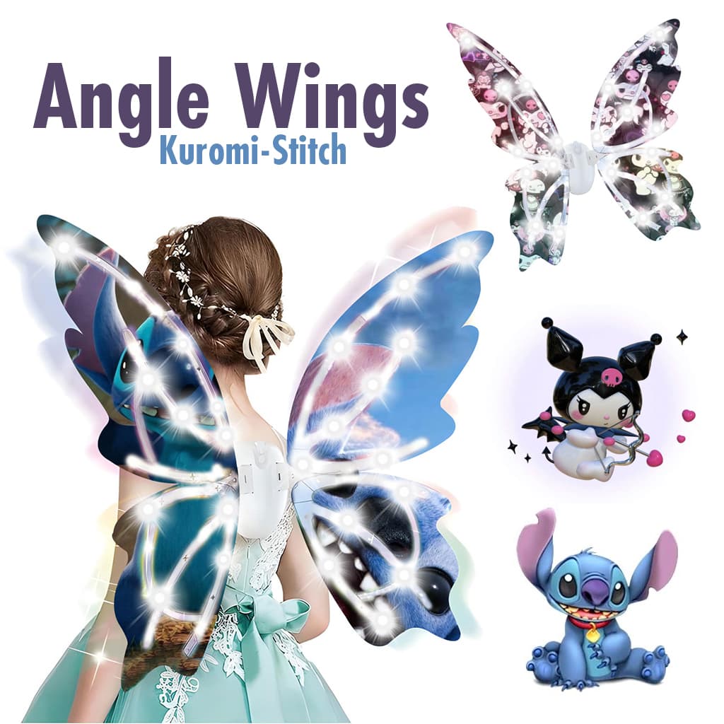 Ailes Magiques Lumineuses pour Enfants Design Stitch Kuromi — صورة 1