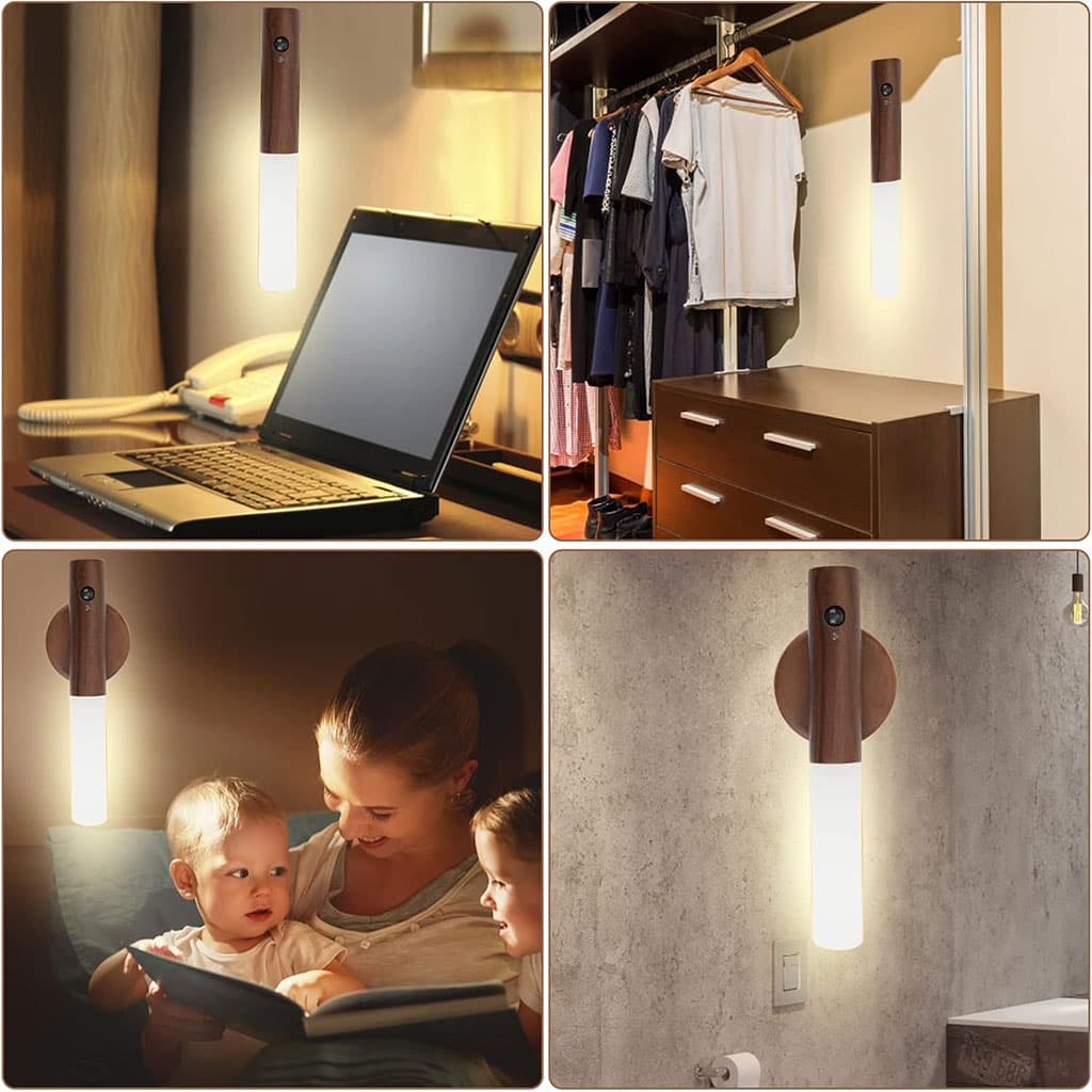Pack 2 applique murale magnétique à détecteur de mouvement avec batterie rechargeable – طقم مصباحين بمستشعر حركة — صورة 4