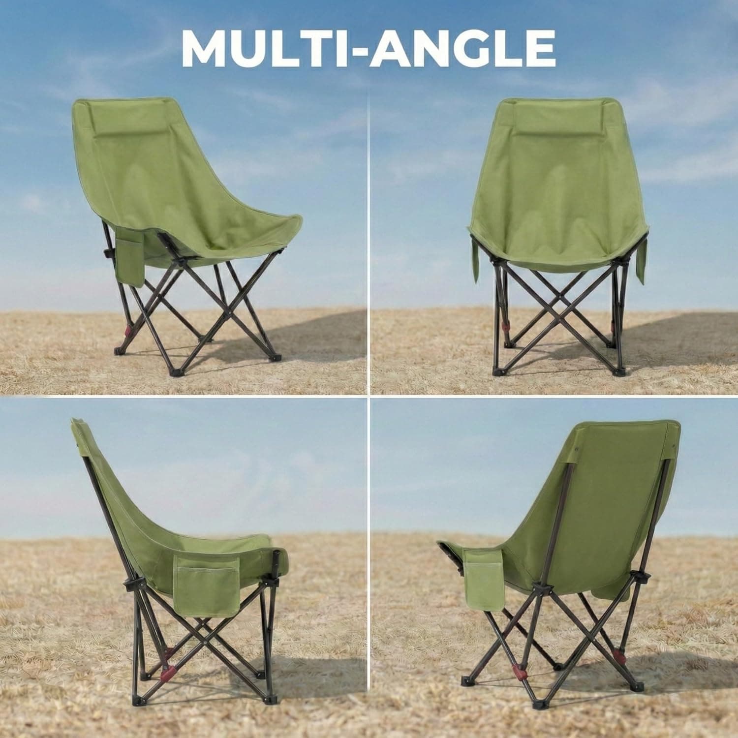 Chaise de Camping Pliante avec Dossier Réglable - كرسي تخييم بظهر عالي مريح قابل لتمديد - Vacance & Loisir - صورة 9