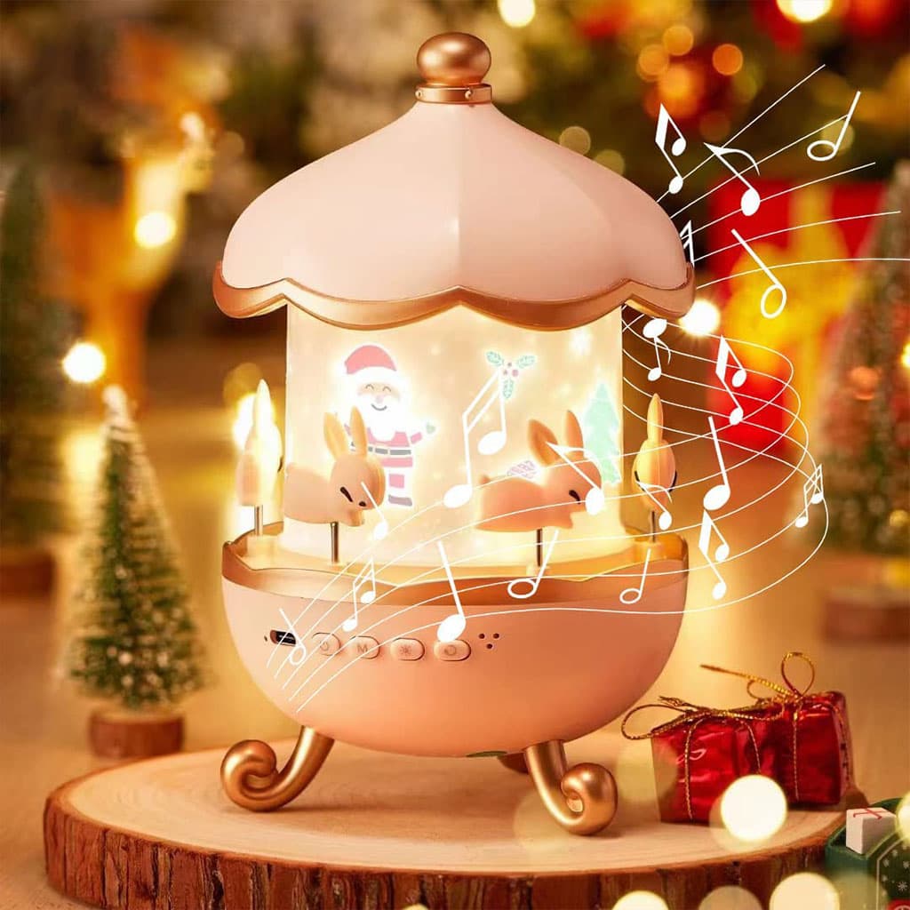 Projecteur ciel étoilé lapins rotation à 360° pour chambre d’enfants – جهاز تنويم الأطفال برسومات ملونة — صورة 2