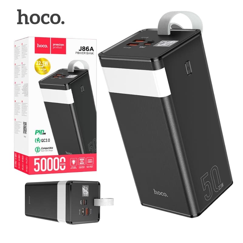 Banque d’alimentation HOCO J86A Powermaster 22,5W 50000mAh Avec Affichage LCD et Lampe douce — صورة 1
