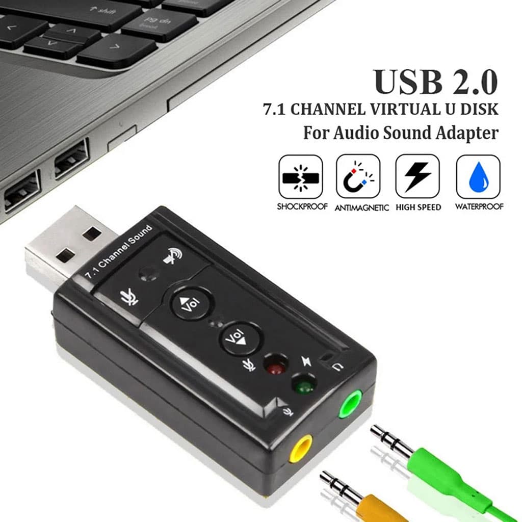 Adaptateur De Carte Son USB À 3D Audio Virtual 7,1 Channel — صورة 1
