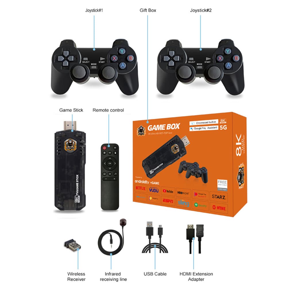 8K Android TV Box Console de jeu 10000+ Retro Stick double système AU — صورة 7