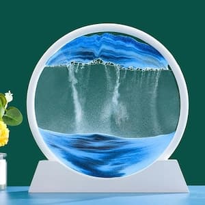 Sablier 3D en Verre rond 12 pouces pour la décoration de la maison — صورة 8