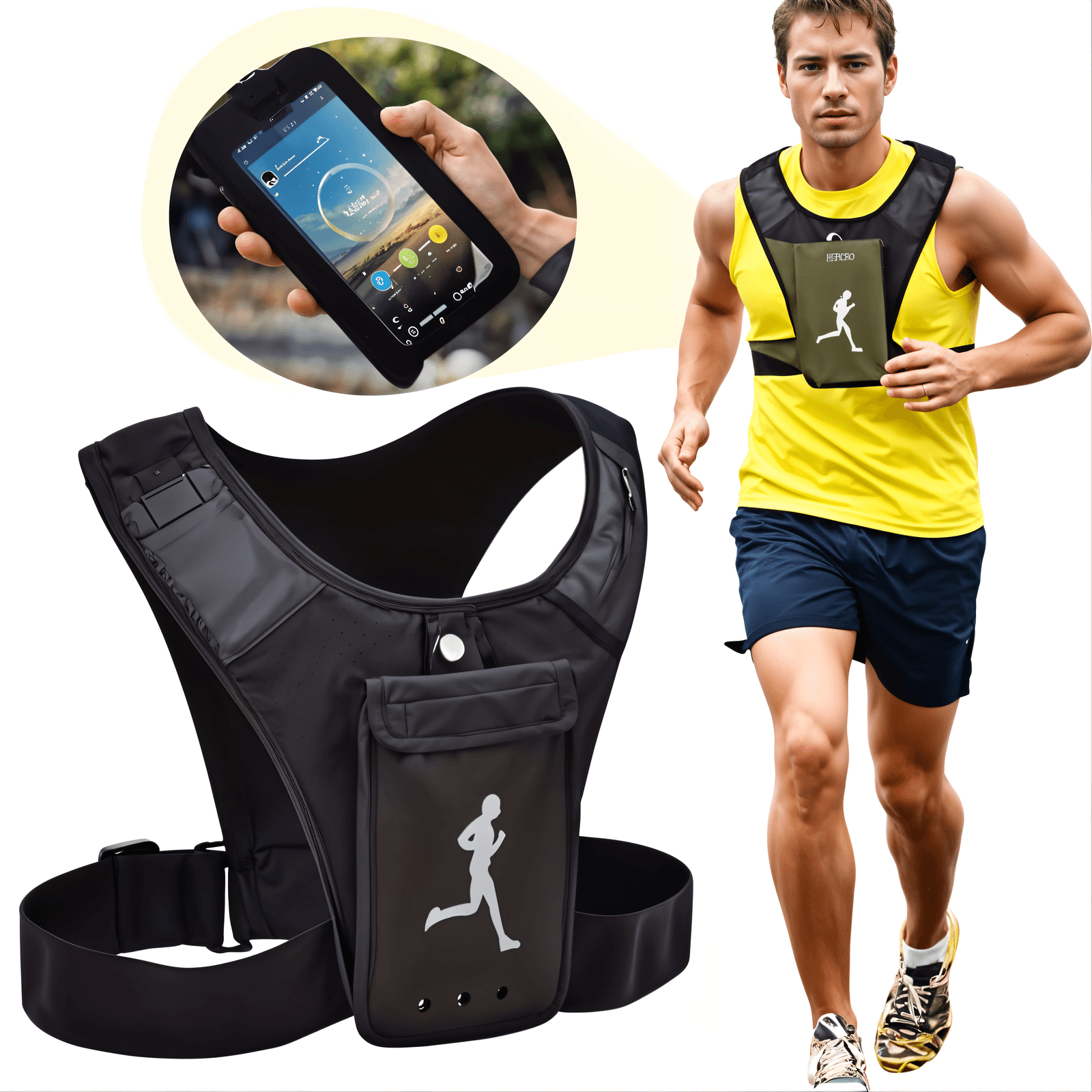 سترة رياضية للهاتف | Gilet Support Téléphone | للجنسين