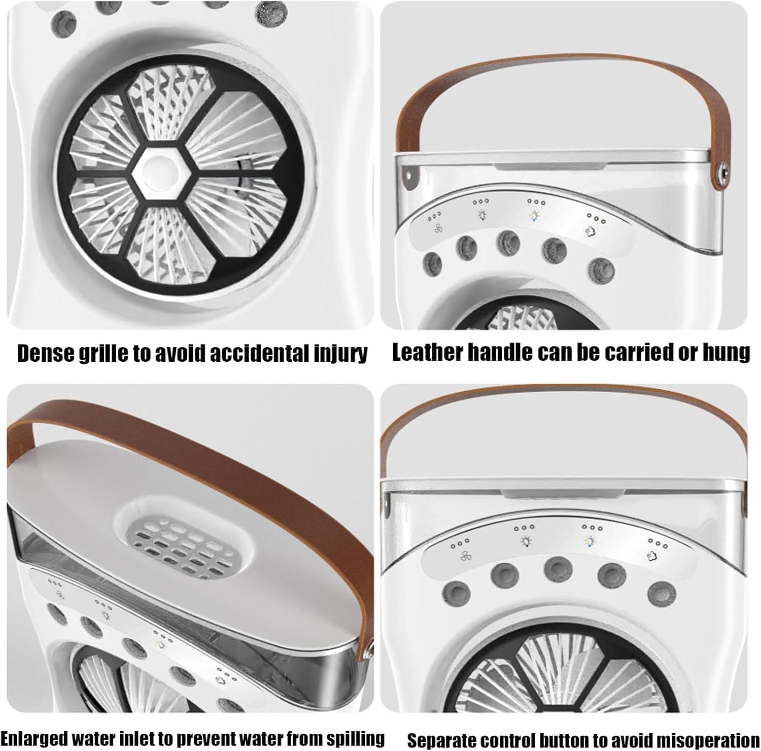 Ventilateur Brumisateur de Bureau Portable USB avec Éclairage - مروحة المكتب الذكية برذاذ الماء والترطيب بـ 3 سرعات - Camping et Randonnée - صورة 10