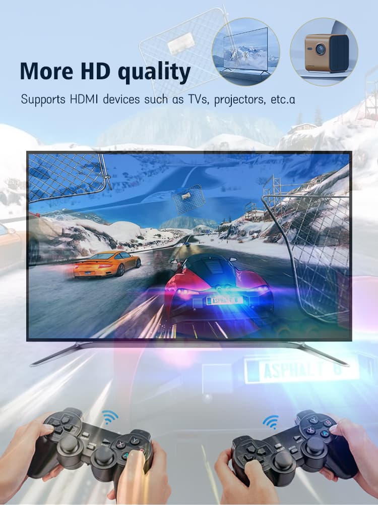 Console de jeu vidéo rétro avec 15000 jeux intégrés +2 manette sans fil 4K HDMI — صورة 5