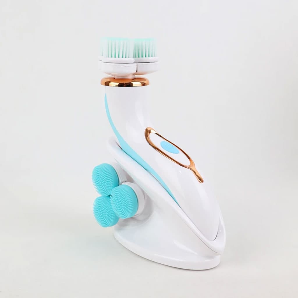 Brosse Nettoyante Électrique Cnaier AE-8788 3 Têtes Rotatives Recharge USB – جهاز تنظيف البشرة بعمق — صورة 5