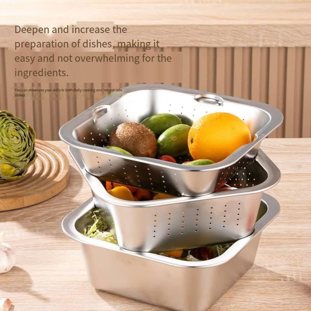 مفرمة وقطاعة خضر | Râpe Delaval Inox 3 EN 1 | مع سلة تصفية — صورة 4