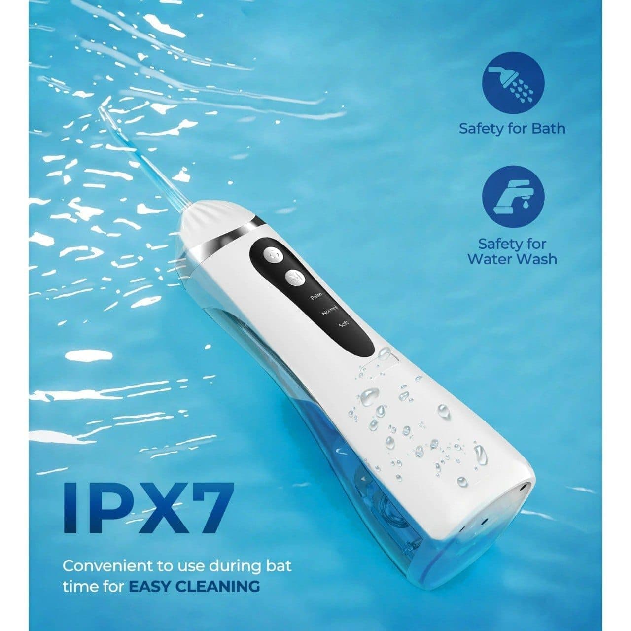Hydropulseur Dentaire Sans Fil Jet Dentaire Portable à 3 Modes et 4 Buses - جهاز تنظيف الأسنان واللثة المائي - Soins et Beauté - صورة 9