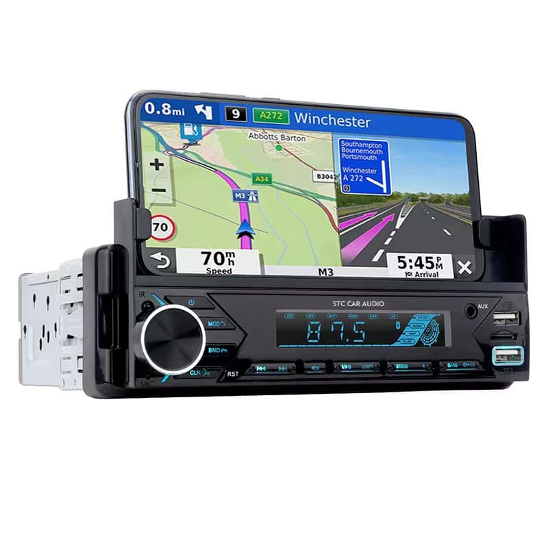 Poste radio BT In-dash 1 Din Fm Aux-in Récepteur SD USB avec support de téléphone — صورة 2