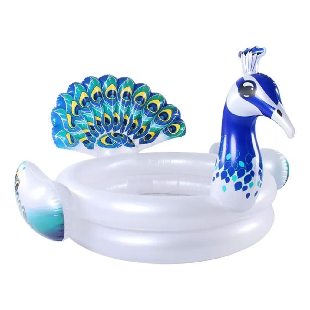 Bouée de piscine Design Paon 3D pour Enfants – حوض سباحة على شكل طائر — صورة 2