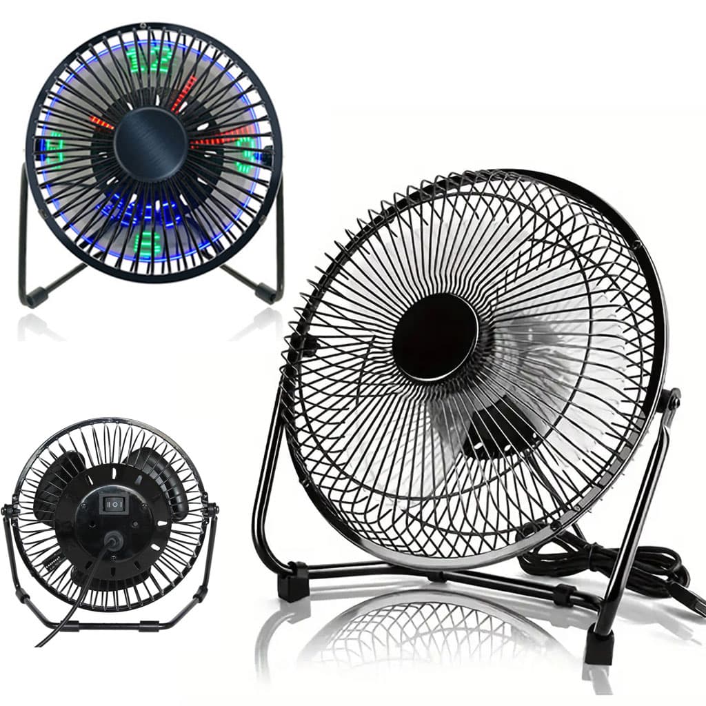 Ventilateur de Bureau LED avec Affichage de l'Heure et de la Température - مروحة المكتب الذكية بعرض الوقت ودرجة الحرارة - Électronique - صورة 1