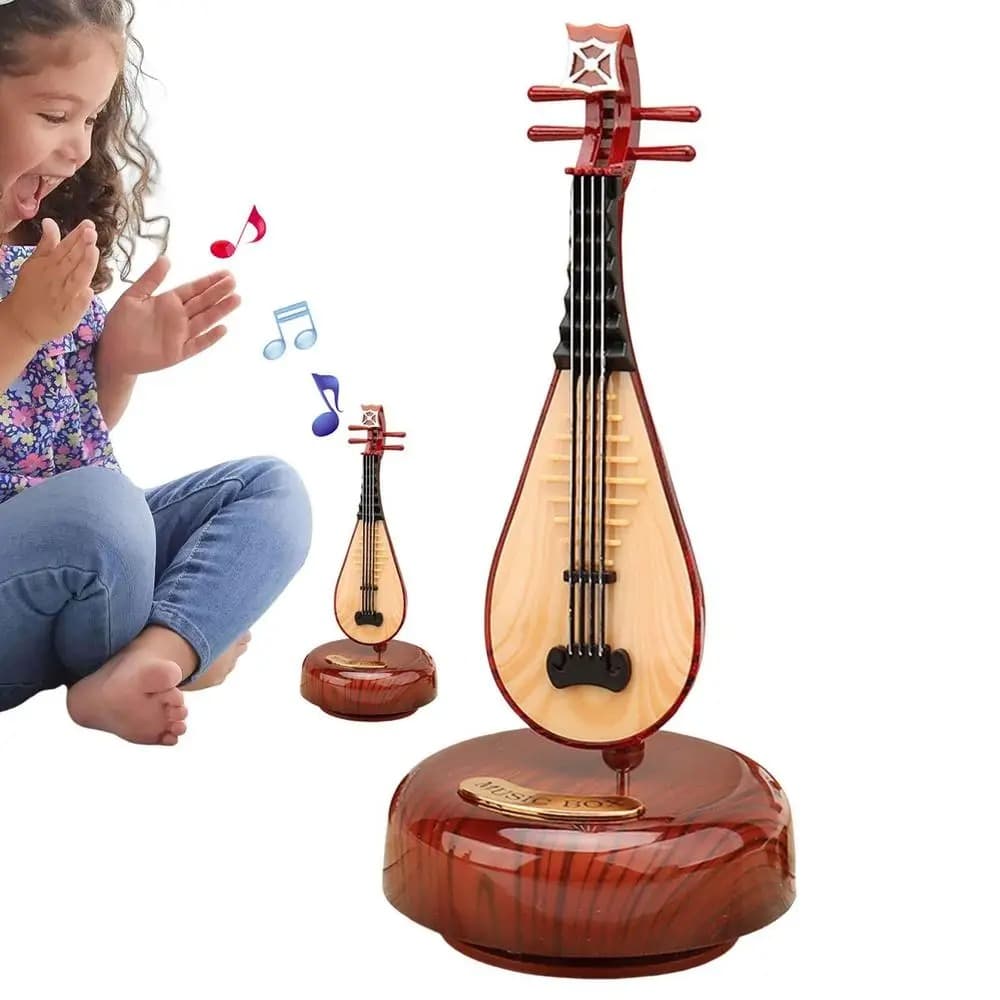 Mini instrument de musique rétro OUD, boîte à musique Décoration — صورة 2