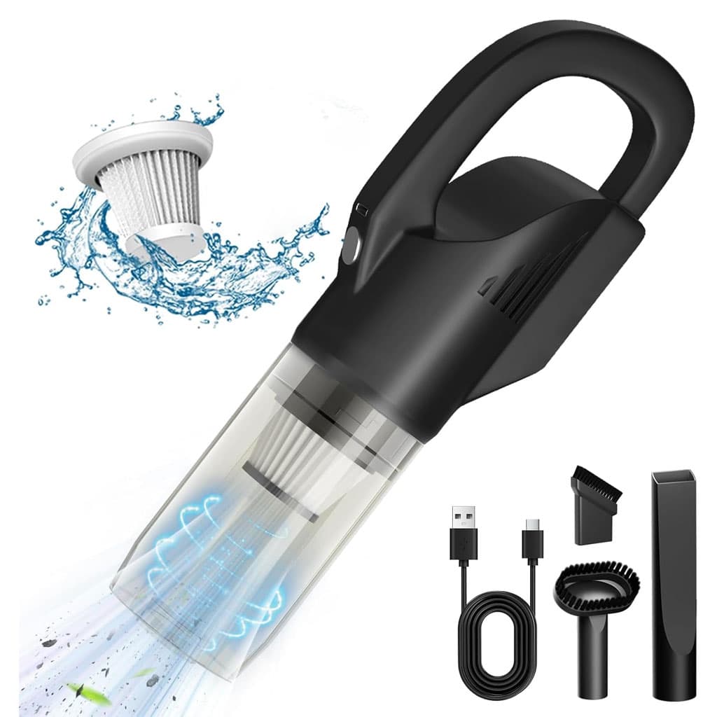 Aspirateur à main sans fil et rechargeable pour voiture avec forte aspiration — صورة 1