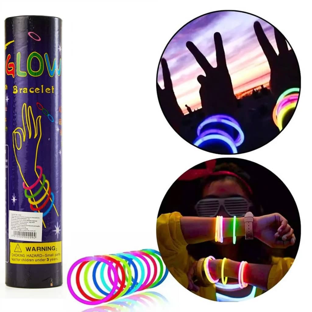 أساور مضيئة للحفلات | Glow Sticks Party Time | 50 قطعة 8 بوصة