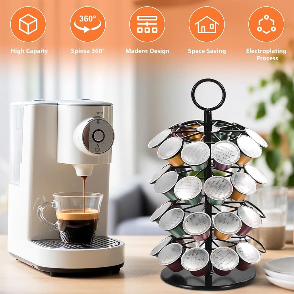 Support Présentoir de Capsules 40 PCS Rotatif 360 Degrés – حامل كبسولات القهوة — صورة 5